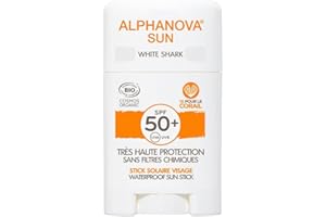 Alphanova Organic Sun Stick Solaire Blanc Bio Spf50+ Visage 12g
