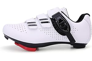 Hixingo Scarpe da Ciclismo Uomo Strada, Righe Scarpe da Mountain Bike per Bici da Strada, Scarpe MTB Donna Road SPD Scarpe da Ciclismo da Bici Compatibile, Scarpe da Equitazione
