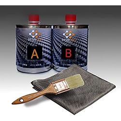 Kit de réparation en résine + fibre de carbone 1 m x 1 m pour réparation rapide, simple et durable