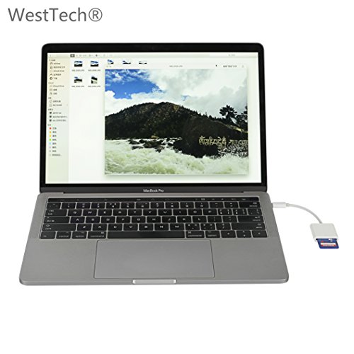 WestTechÂ® USB-C Type-C da Lightning a Scheda SD, USB-C Type-C to SD Card Reader Adapter for Apple Macbook Pro, Samsung Galaxy S8/S8 +/Note 8/S9/S9/S9 +/Note 9, Huawei, Google Pixel Android Smartphone