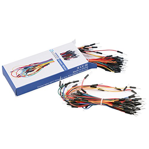 ELEGOO 130pcs Alambres Flexibles de Puente para Tableros de Soldadura Sin Soldadura 4 Different Lengths Male to Male para Arduino Breadboard