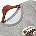 YuDongChu Owl Printed Round Neck Cashmere Sapphire Sweater (Grey XL)