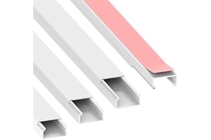 CABLECOACH Habengut Gaine de câbles auto-adhésive en PVC Blanc 20 x 10 mm Longueur 4 m