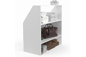 IDMarket - Etagère sous Pente 2 Niveaux TOMI 100 x 50 x 70/110 cm Blanc