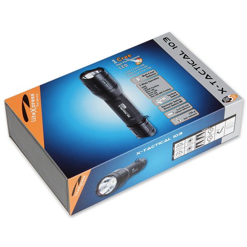 LiteXpress X-Tactical 103 LED-Taschenlampe bis zu 162 Lumen in hochwertiger Geschenkbox LXL441301B - 8