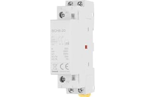 sourcing map AC Contactor 20A 2 Pole 2NO 230V Load and Lighting Circuit Control DIN Rail Mount