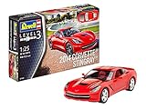 Plastikmodellbausatz Revell Modellbausatz Auto 1:25 - 2014 CORVETTE STINGRAY im Maßstab 1:25, Level 3, originalgetreue Nachbildung mit vielen Details, 07060