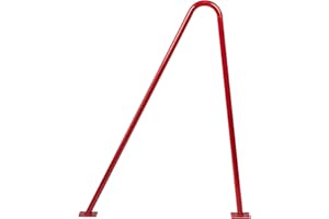 Loft-Trac Deluxe Loft Grab Rail, 91cm * 73cm, Bannister Rail for Stairs, Durable Steel Tubular Handrails for Steps, Anti-Corrosion Loft Legs for Balance, Easy to Install & Clean, Red