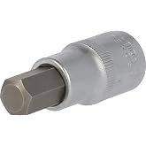 BRILLIANT TOOLS BT022865 1/2" Drive Socket with Inner Hexagon, Length 55 mm, 12 mm [Powered by KS TOOLS]
