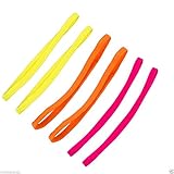 Mytoptrendz® Long Stretchy Elastic Headband Bright Colour Sports Hair Band Headband Unisex 10mm Slim Elastic Headbands - 6 Pack (Neon 2 each colour Color)