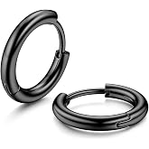 Unisex Cerrahi &Ccedil;elik G&uuml;m&uuml;ş Renk 12 mm Halka K&uuml;pe
