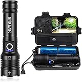 Taschenlampe LED 30000 Lumen, Taschenlampe LED Aufladbar Typ-C Extrem Hell Taschenlampe Batteriebetrieben, XHP90 Taktische Ta
