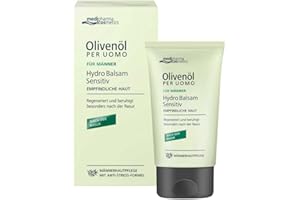 ‎MEDIPHARMA COSMETICS Olive Oil Per Uomo Hydro Balm Sensitive | After Shaving | Regenerates and Soothes | Men's Face Care for Normal and Sensitive Skin | Protects Against Shaving Burn | 50 ml