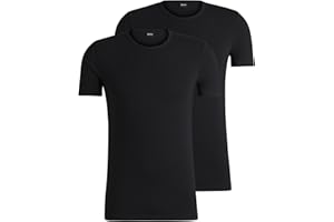 BOSS Herren TShirtRN 2P Modern Zweier-Pack T-Shirts aus Stretch-Baumwolle mit Logo