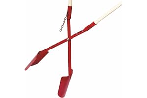 BAUSUPERMARKT24 Erdlochschaufel 11-28 cm Gr.1 Lochspaten Erdlochausheber Erdlochheber Handbagger Lochschaufel handlochschaufel mit 2 Stück Hartholzstiele
