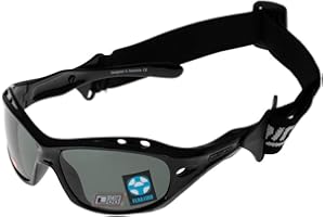 Dirty Dog 53397 Black Dd Wetglass Curl Ii Float Wrap Sunglasses Polarised Fishing, Lens Category 3 Size 62mm