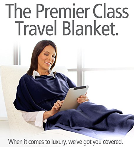 Travelrest 4-in1 Premier Class Travel Blanket with Pocket - Cover Shoulders - Soft and Luxurious (#1 BEST SELLER) - GREAT HOLIDAY GIFT!