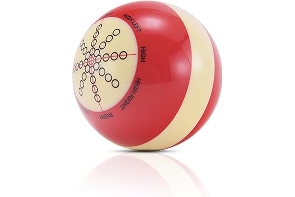 POFET Batting Marked Red-White Pool Ball Billiard Training Ball