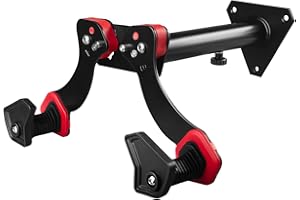 Maclean Uchwyt ścienny do roweru, uchwyt ścienny na rower z 2 hakami | poziomy uchwyt ścienny na rower maks. obciążenie 30 kg | regulowany odstęp między ramionami, regulowana odległość od ściany: