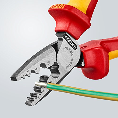 Knipex 97 78 180 – VDE-Crimpzange mit Halbrundprofilen für Aderendhülsen - 4