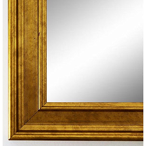 Spiegel Wandspiegel Badspiegel - Hamburg 3,4 - Gold - 200 Größen zur Auswahl - handgefertigt - 50 x 70 - AM - Antik, Barock, Landhaus
