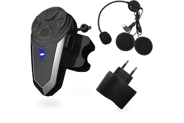 vFound BT-S3 1000m Intercom Moto Casque Casque Systèmes de Communication en Temps réel Mains Libres Radio FM Interphone Bluetooth étanche pour 2 ou 3 Cyclistes(1 Pièce)
