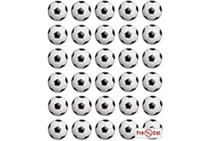 GOGGLY 35 x Pre Cut Football Cake, Cupcake Toppers/Decorations Edible Premium Wafer Paper