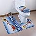 Produktbild SHUFAGN,Weihnachten Schlitten Mond WC Badteppiche Set 3tlg(Color:WOLKIG)