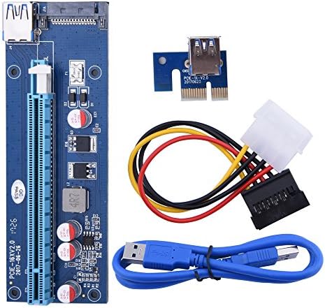15pack pci-e 16x to 1x powered riser adapter card pci-e riser card 6pin pci e 1x to 16x riser card