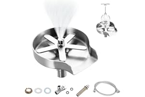 FAEFTY Rince Verre Evier en Acier Inoxydable Rince Verre, Accessoires pour Évier de Cuisine, Bar(argent)
