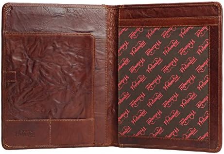 Ffelsen Fest A4 Leather I I Document Folder A4 Leather Writing Case Conference Folder Brown (Cognac) Leather Vertreter Folder I 32 x 10 x 2.5 "