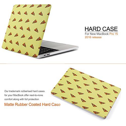 iDOO MacBook Schutzhülle / Hard Case Cover Laptop Hülle [Für 2016 MacBook Pro 15 Zoll mit Touch Bar: A1707] – matt, Pizza - 2