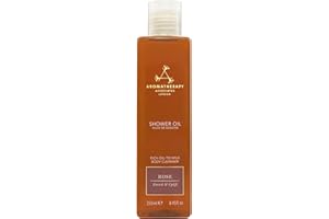 Aromatherapy Associates Rose Shower Oil 250 ml - Enrich Skin & Uplift The Senses with rejuvenating, Therapeutic Rose Essential Oil, Geranium, Palmarosa, Luxurious Oil-to-Milk Formula