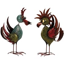 PAHE Metall-Deko: Vögel Auf Ast – Rostfarbene Gartenfigur, 27x18 Cm – Handgefertigte Deko Für Haus & Garten