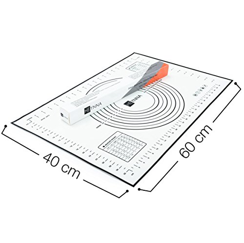 HEYNNA Premium Silikon Backmatte / Rutschfeste Backunterlage 60x40cm – Koch und Back Silikonmatte, Backofenfest, 100% BPA frei - 3