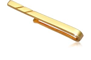 kuzzoi Fermacravatta da uomo placcato oro (3,5 mm) lucidato per cravatte normali, gioielli da uomo di pregiata finitura