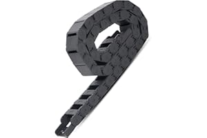 Qooltek Catena Portacavi, 15mm x 30mm (Dimensione Interna), 1 Metro, Lunghezza Rimovibile, Antipolvere, Protezione del Cavo, per Stampanti 3D e Macchine CNC.