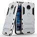 Produktbild MOTO G5S Plus Hülle, SsHhUu Stoßsichere Dual Layer Hybrid Tasche Schutzhülle mit Ständer fürMOTO G5S Plus (5.5") Silber