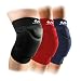 Produktbild McDavid Flexy Knieschoner 602 - 1 Paar - Neues Design - Schwarz, Rot, Blau - Knieprotektor Schwarz - Knieschützer Sport für Damen & Herren - Knieschutz Kniegelenk - Kniebandage gepolstert - Ideal für Sportarten wie Volleyball, Handball & Basketball