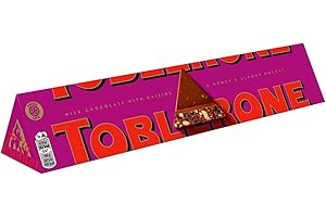 Toblerone Milk Chocolate, Honey and Almond Nougat with Fruit & Nut Chocolate, Large Gift Bar, Made with Swiss Milk, Christmas Treat for Gifting, or Sharing, 360 g (Pack of 1)
