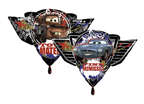 Anagram 2230601 – Party und Dekoration – Folienballon Super Shape – Disney Cars – Finn McMissle / Hook, circa 84 x 58 cm - 2