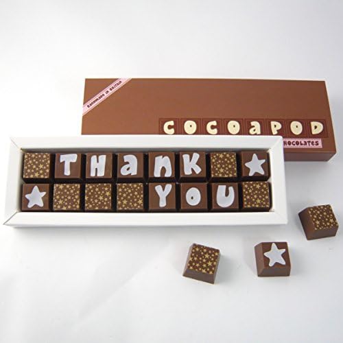 Cocoapod--Thank You--All Milk Chocolate With Star Pattern