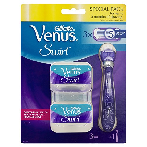Gillette Venus Swirl Women's Razor with Three Razor Blades