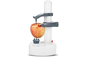 DAWWOTI Éplucheuse électrique Automatique, De Pommes De Terre électrique éplucheur Légume Apple Fruit Automatique Rotation Cutter éplucher Cuisine Peeling Machine-outil