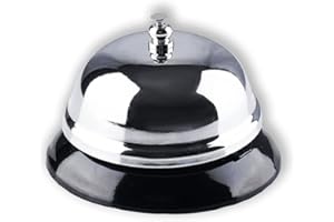 GLOBLY Campanello da Tavolo in Metallo Lucido per Hotel reception, ristorante