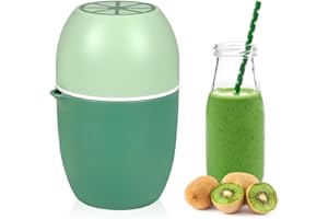 WISHSTAR Zitronenpresse,Saftpresse Manuell Entsafter in Zitronenform,Limettenpresse Zitruspresse mit Zwei Pressmöglichkeiten,Früchtepresse für Zitronen/Limetten/Apfelsinnen/citrus/Grapfruit - Grün