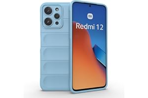 RankOne Airbag Funda de Silicona Líquida para Redmi 12 (4G) / Redmi 12 5G (6.79" Inches) - Azul Claro