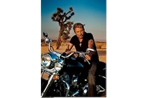 UNGROL GwyaKawaru 5d Diamant Peinture Johnny hallyday Plein Diamant Broderie 3D Rond français Chanteur Diamant mosaïque Autocollant décor