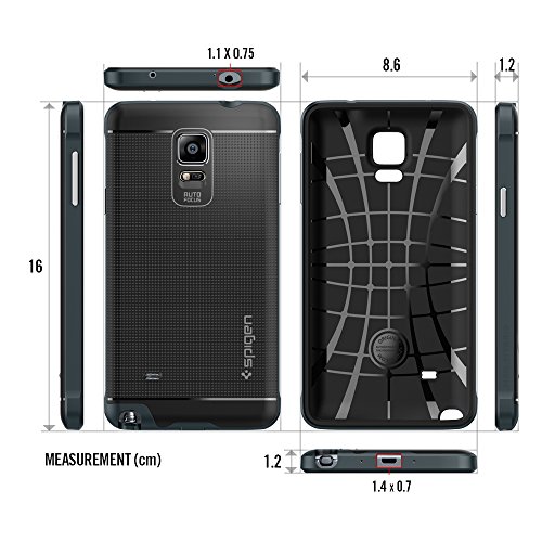 Spigen SGP11119 - Funda para Samsung Galaxy Note 4  Negro Azul oscuro