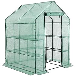 YOUKE Serre de Jardin PE Plastique Tente abri - diverses modèles - (143 x 143 x 195 CM)